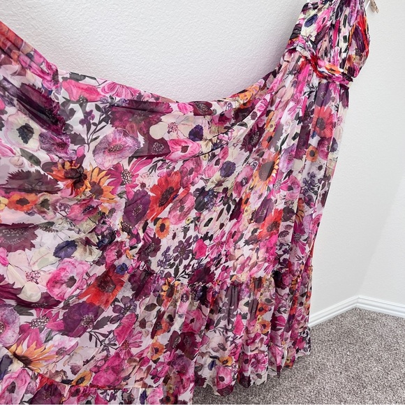 NEW Mac duggal white pink red Floral gown size 10 - Picture 8 of 16